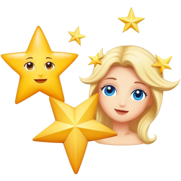 Bright Venus and a white star next to  emoji