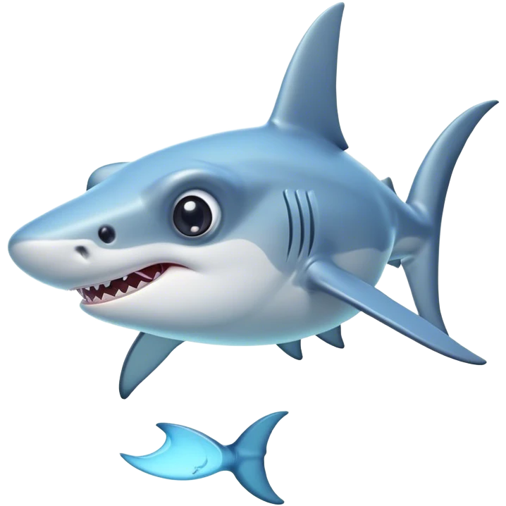 Cinematic Cute Hammerhead Shark Portrait Emoji, Head tilted playfully and inquisitively, with a charming, distinctive hammer-shaped head and wide, expressive eyes on either side, a sleek, smooth body accented by gentle fin curves, Simplified yet irresistibly adorable features, highly detailed, glowing with a soft, inviting ocean glow, high shine, affectionate and lively, stylized with a touch of whimsical marine charm, soft glowing outline, capturing the essence of a mischievous yet endearing hammerhead that seems as if it could swim out of the screen into your heart! emoji