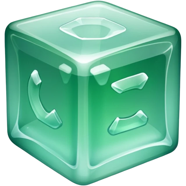 green ice cube  emoji