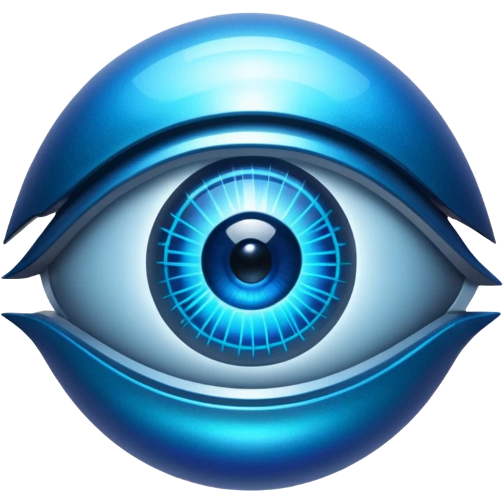 Glitter cyberpunk eye emoji