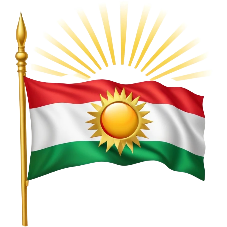 Kurdistan Flagge  emoji
