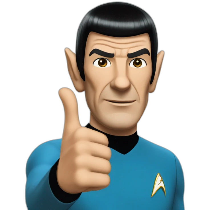 Spock two thumbs up emoji