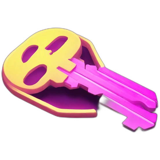 Digital Keys in a cyberpunk environment with neon lighting. emoji