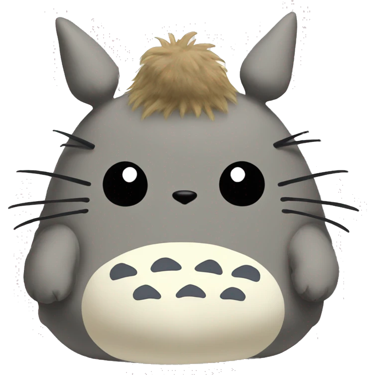 Totoro fluffy stuff toy emoji