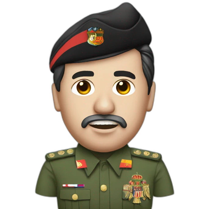 Pinochet wearing Messi's shirt emoji