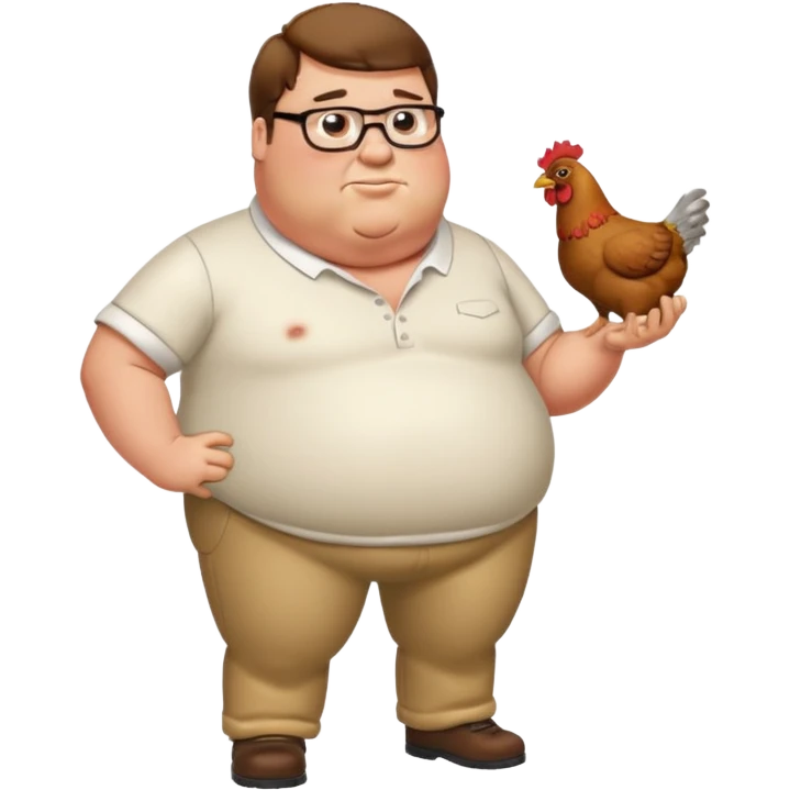 can you do  Peter Griffin stand and eat chicken thighs emoji