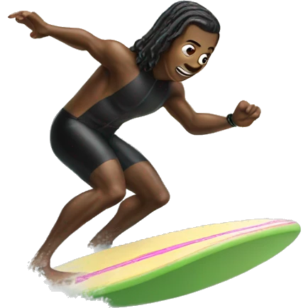 Boogie board surfing emoji