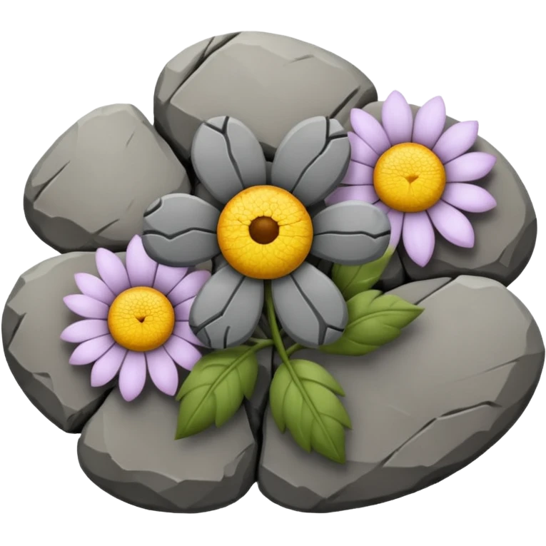 flowers made of stone emoji