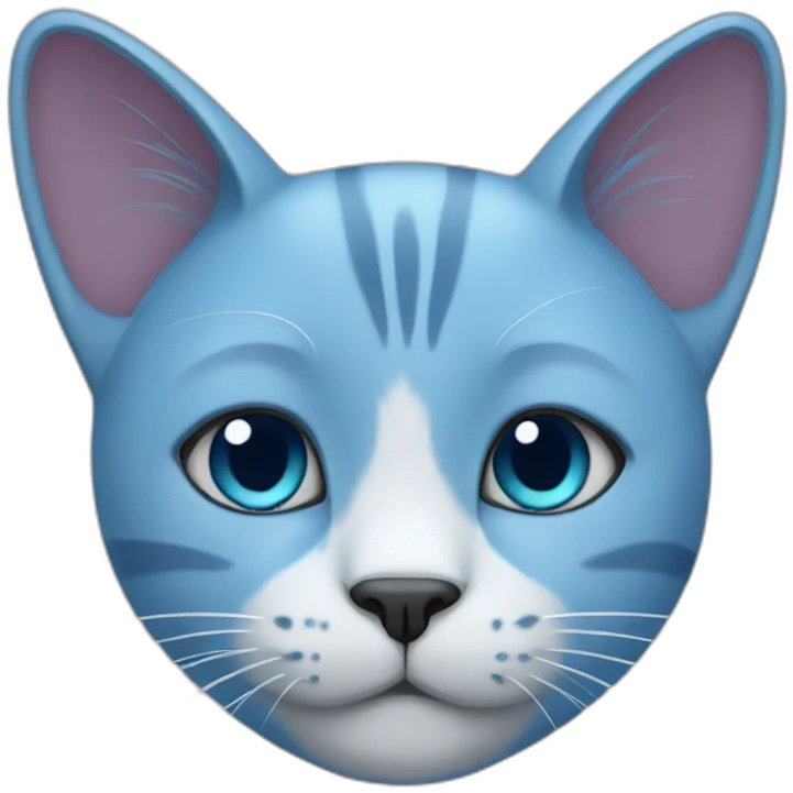 Blue cat emoji