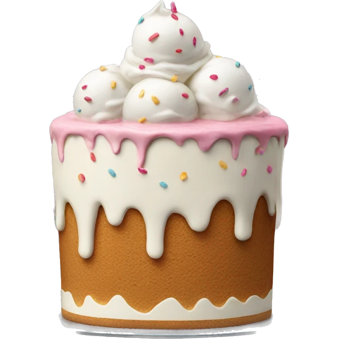 Ice cream cake emoji
