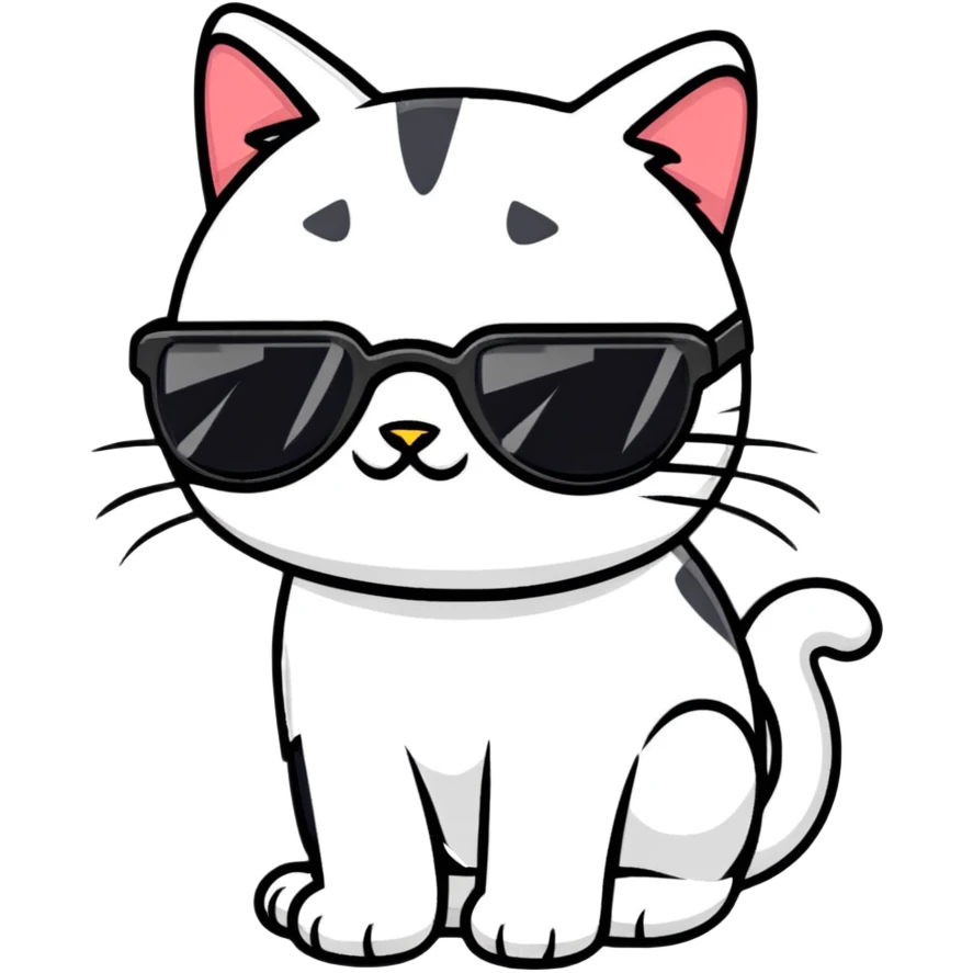 Cat with sunglasses emoji