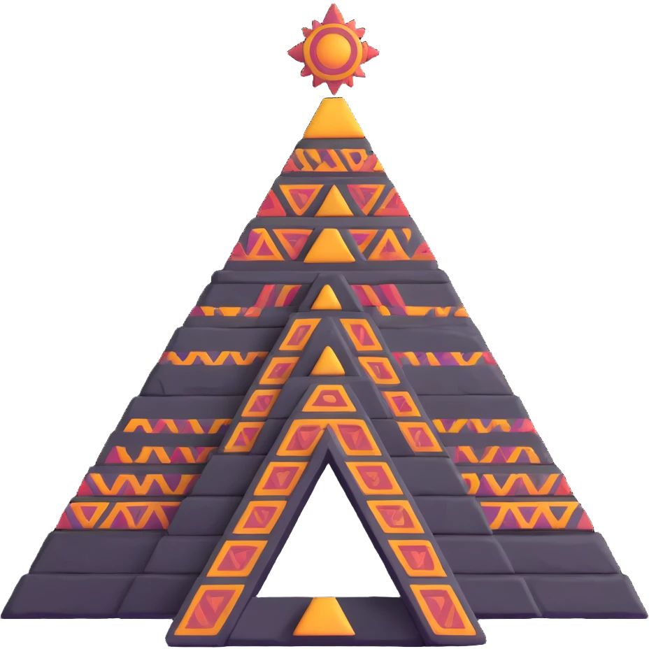Toltec pyramid with ornate carvings emoji