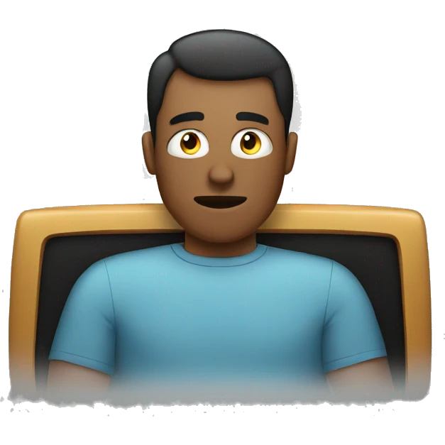 a man watching tv emoji