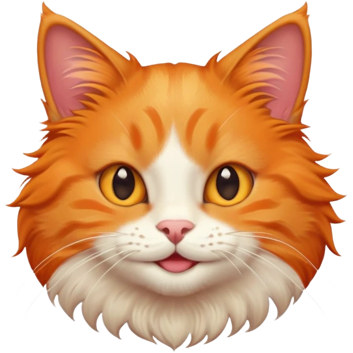 smiling ginger cat with orange fur emoji