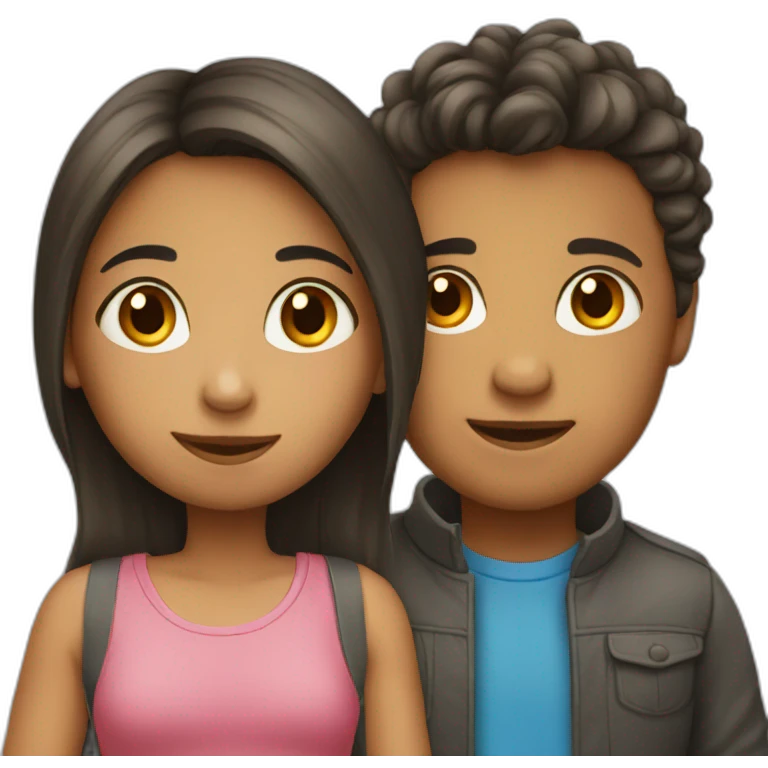 Boy with girl emoji