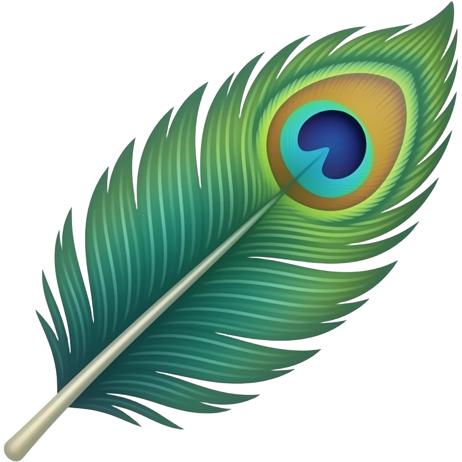 I want a small peacock feather emoji