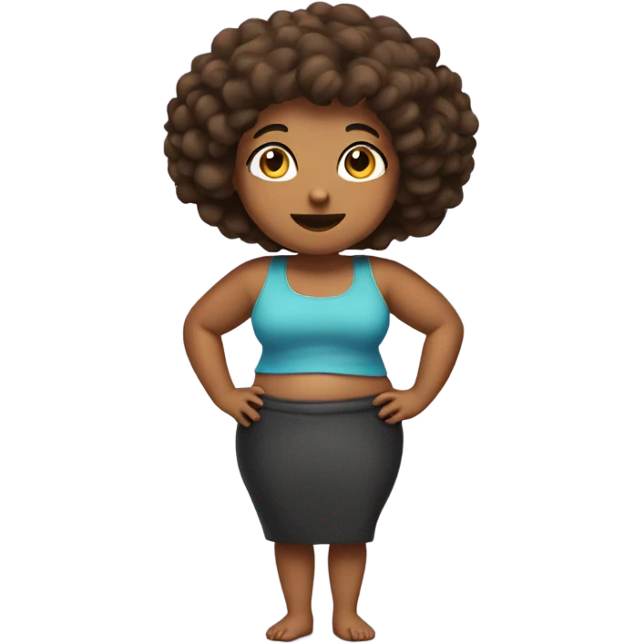Big belly girl emoji