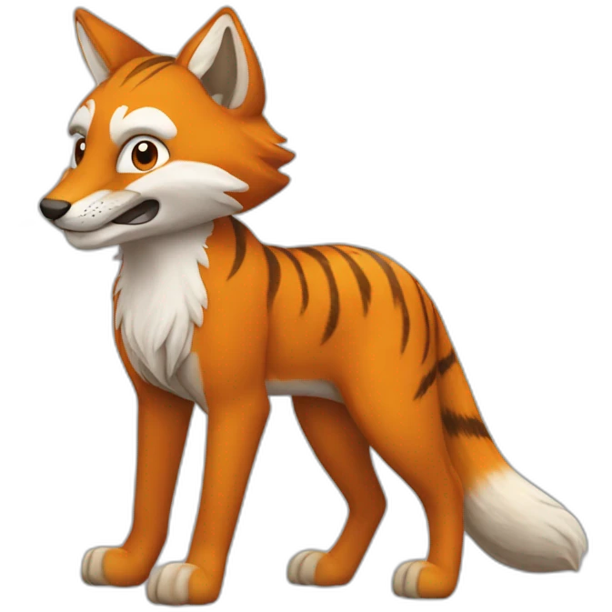 Renard sur tigre sur loup emoji