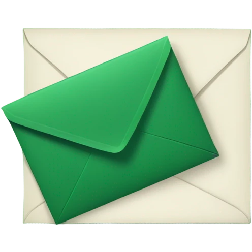 Deep green letter mail   emoji