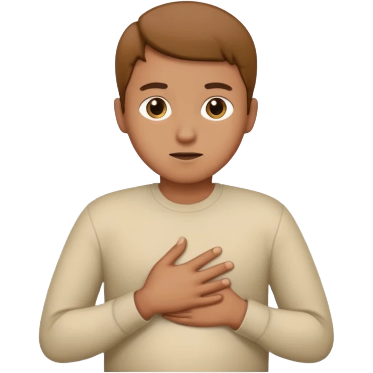hand on stomach emoji