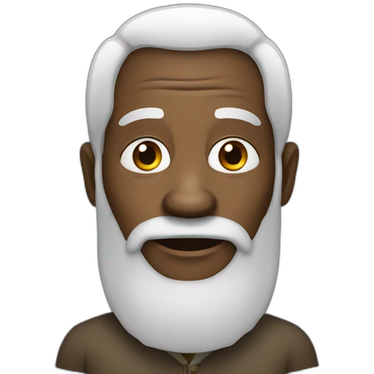 an African old man with white hair and beard emoji