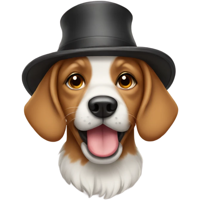 dog wearing hat emoji