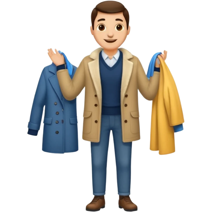 Homme exécutant des tâches saisonnières emoji