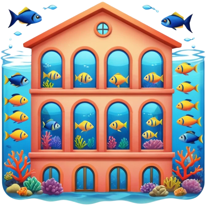 a building underwater emoji