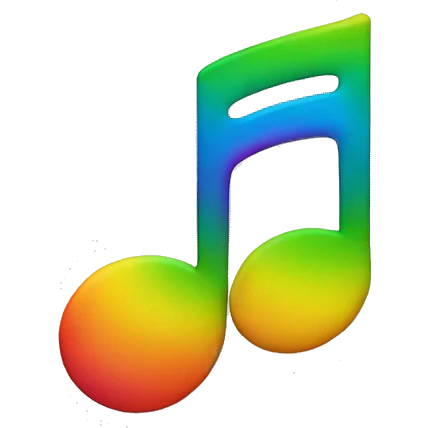 music note rainbow emoji