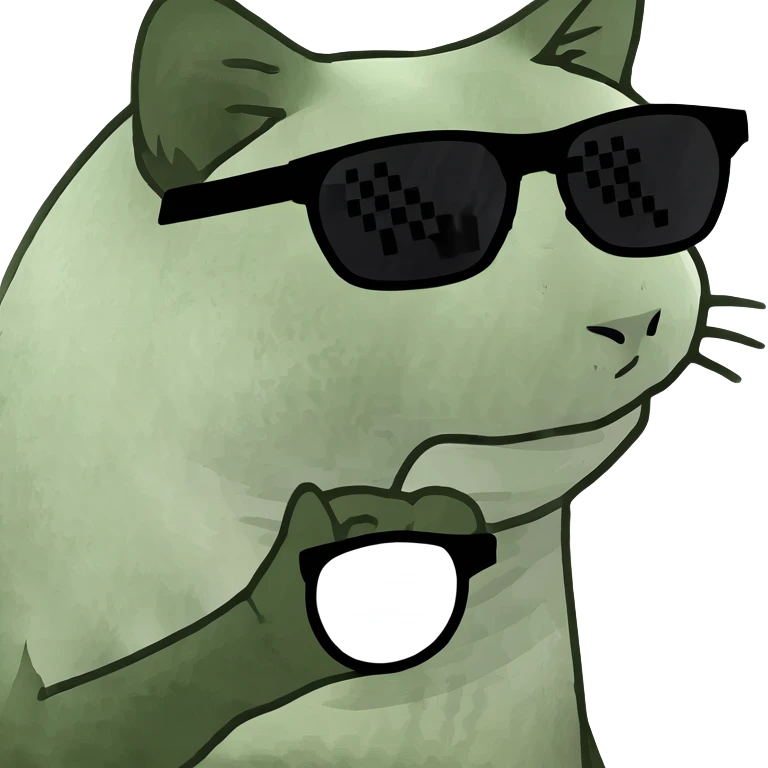 Cat with sunglasses emoji