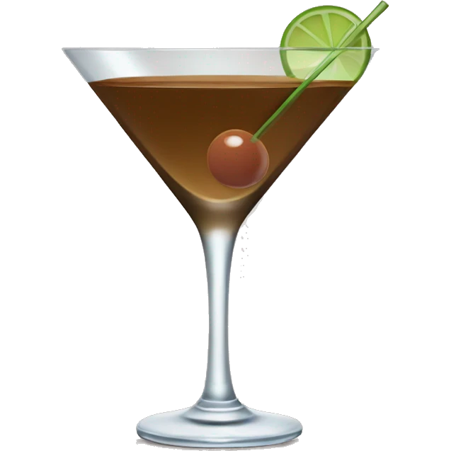 Martini in a tall glass make it brown  emoji