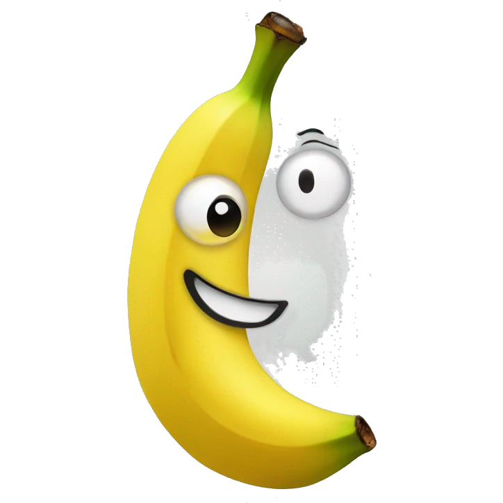 banana with a face emoji