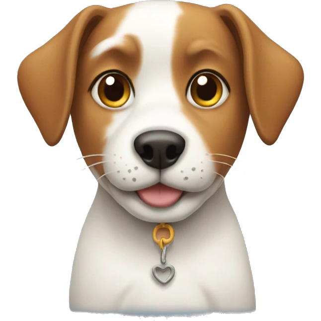 Dog with cat emoji