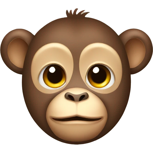 Cute little chubby monkey emoji