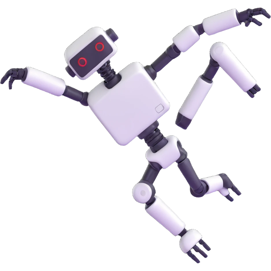 robot doing a cartwheel emoji