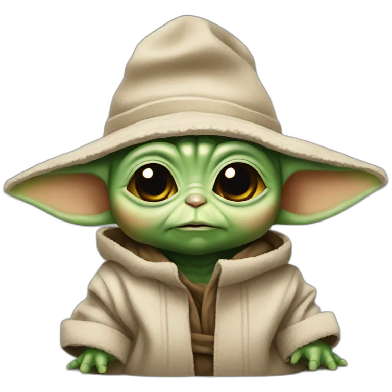 Baby yoda with hat emoji