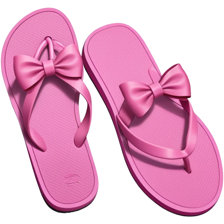 Pink bow flip flops emoji