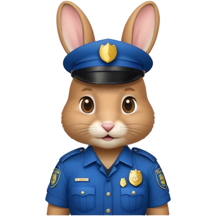 rabbit in police uniform emoji