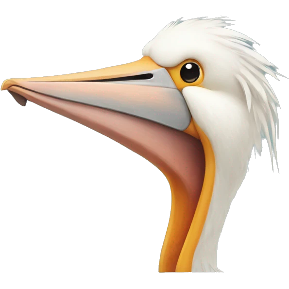 Anthropomorphic cartoon pelican emoji