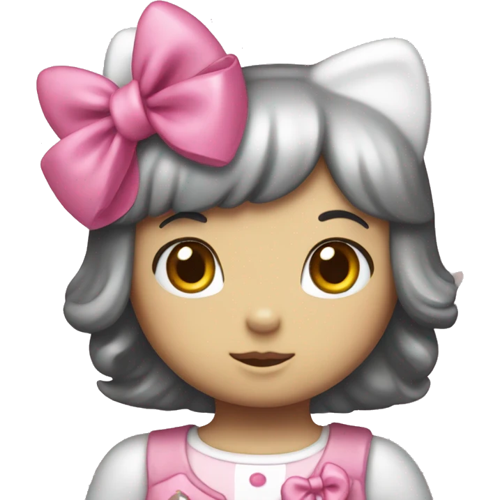 hello kitty with pink bow emoji