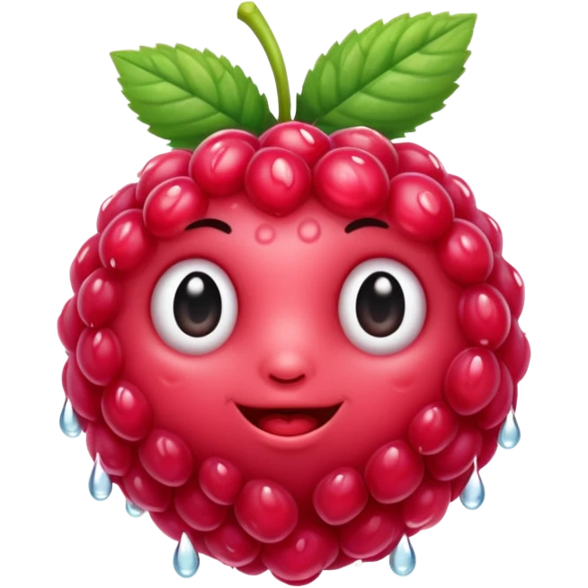 Raspberry emoji sleepy emoji