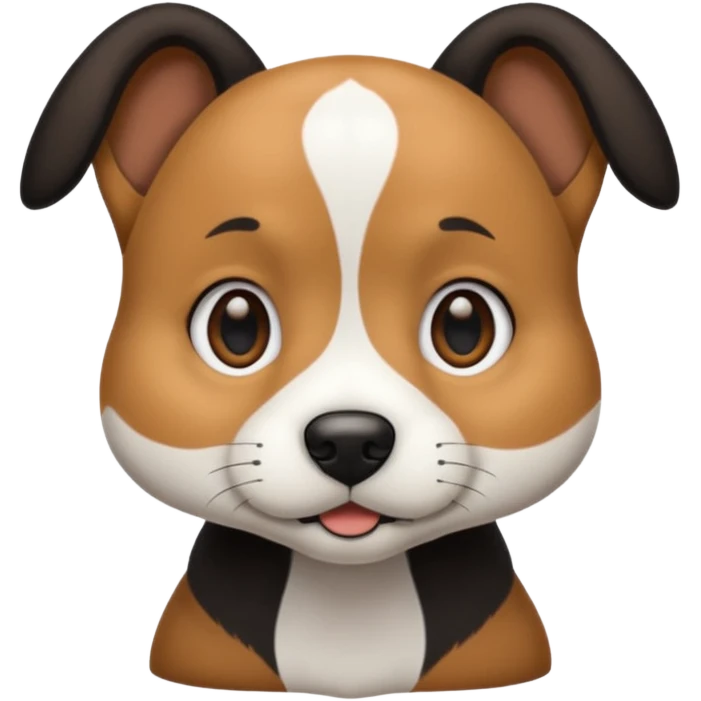 dog with black, white, and brown fur emoji