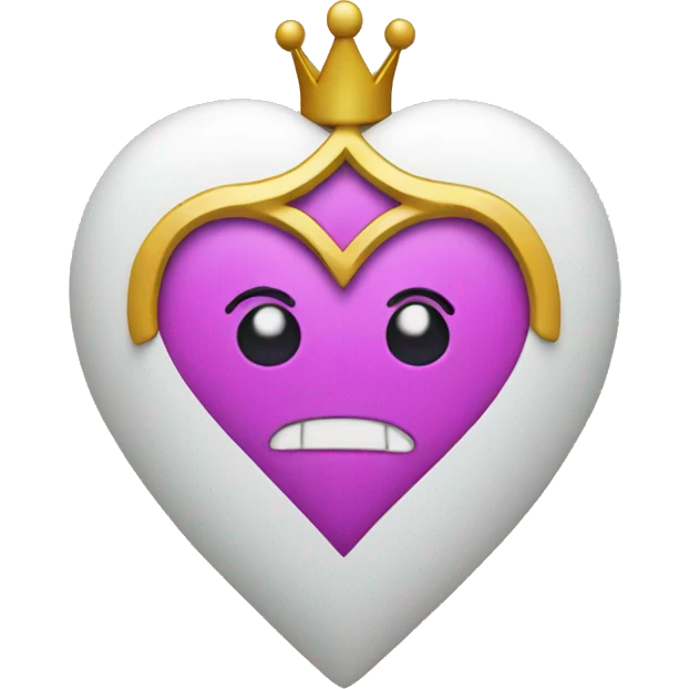 Heart with a crown on in emoji
