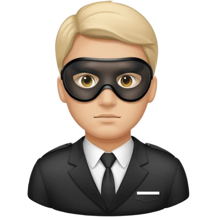 bodyguard wearing eye mask emoji