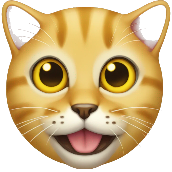 three eyes cat mouth yellow emoji emoji