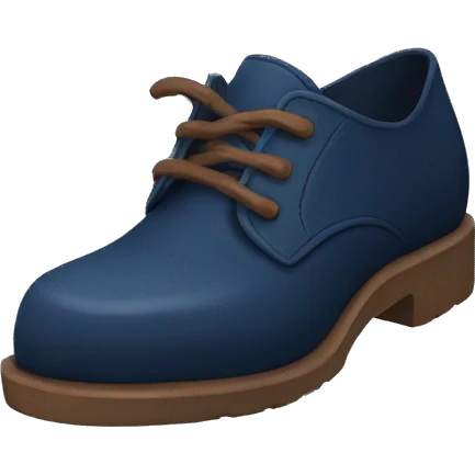 navy blue dressing shoes with brown base emoji