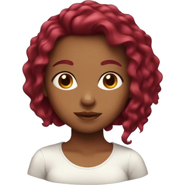 girl with burgundy hair emoji