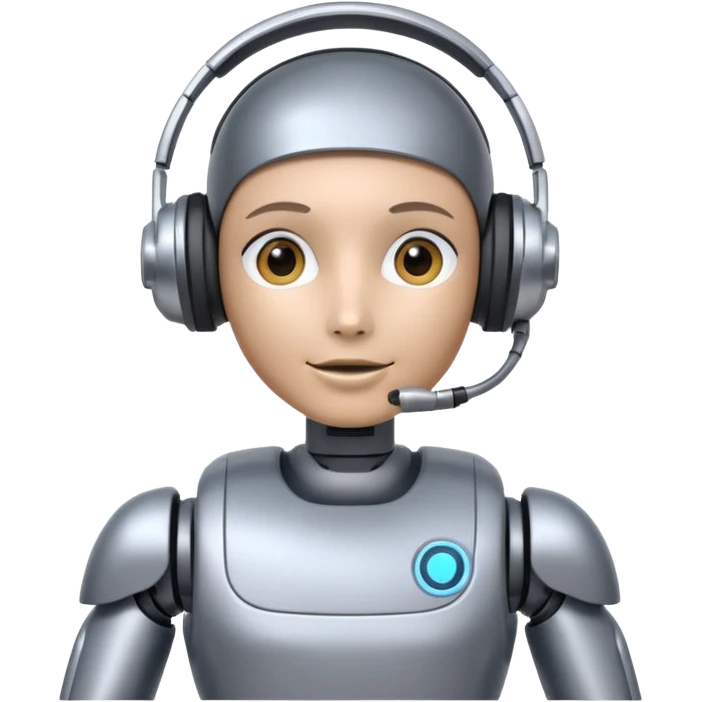 artificial Inteligence robot that is working in customer care and checking social media emoji
