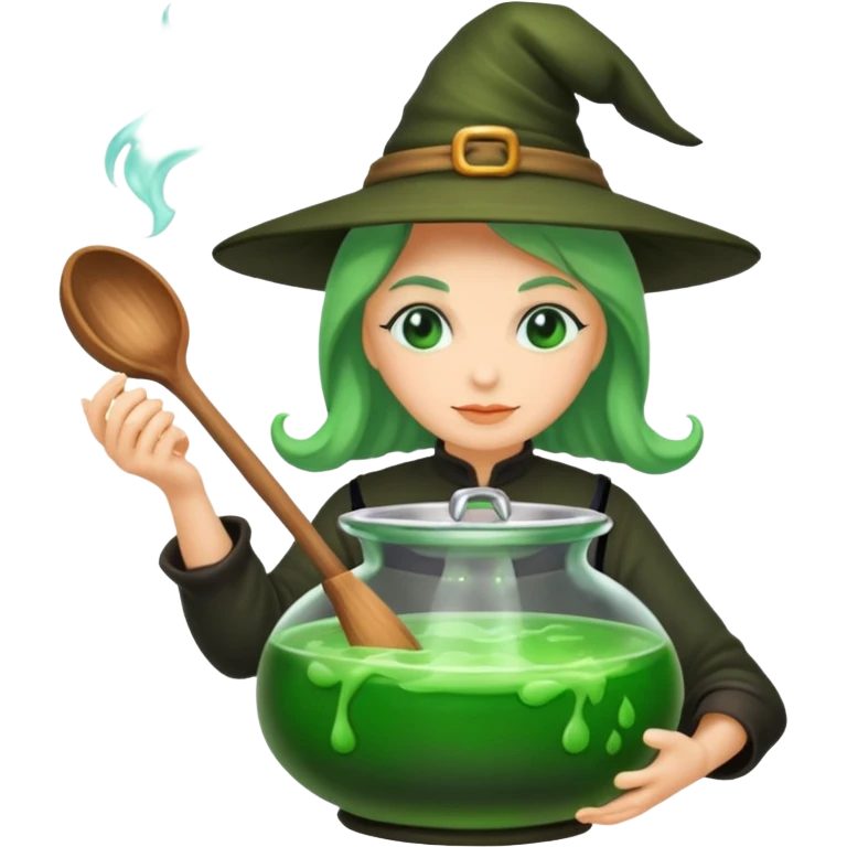 green witch cooking potion emoji
