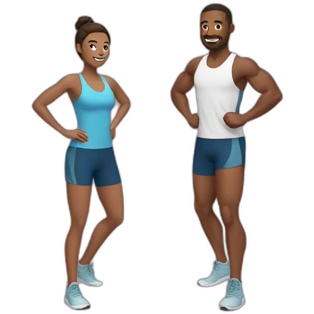 couple training together emoji